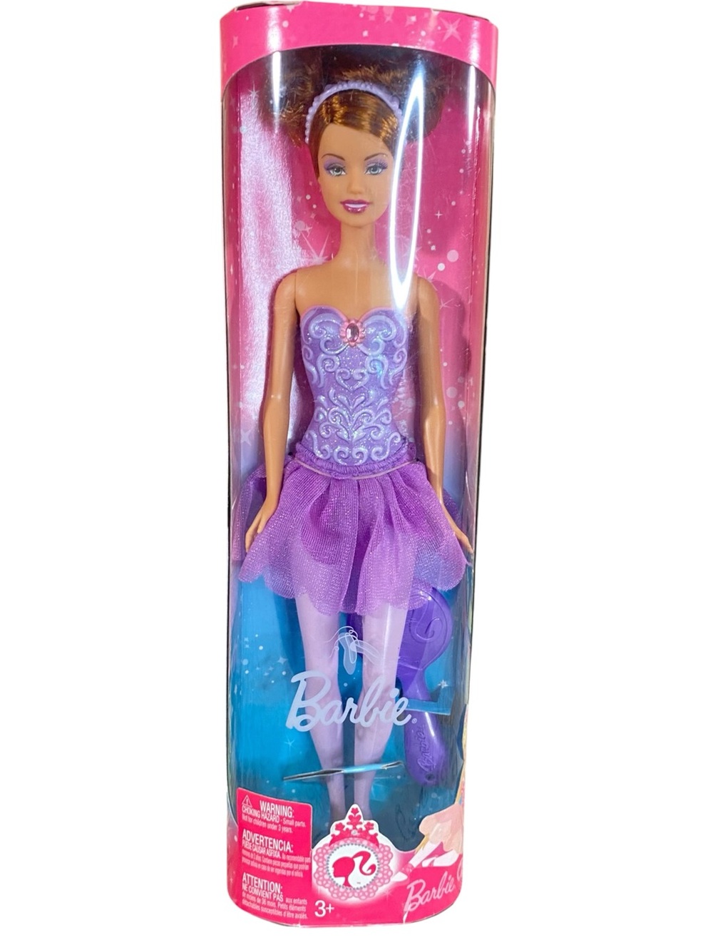 Mattel Barbie Purple Ballerina Doll N5239 2009 New Sealed Package Ages 3+